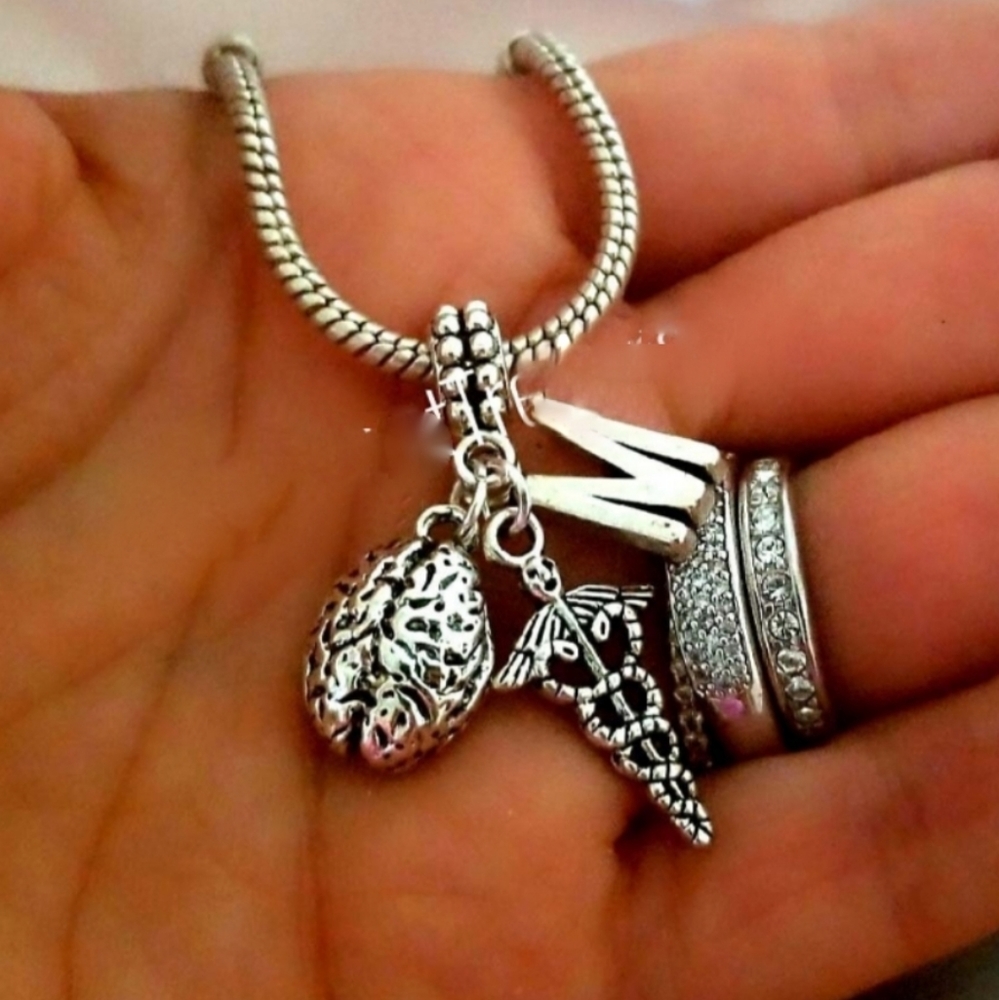 Human brain medical school neurologist charm for Pandora